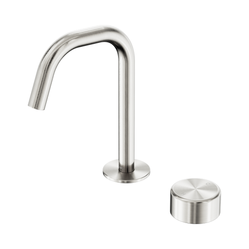 Serenity Progressive Basin Mixer Edge Spout with Metal Handle Brushed Nickel [309306]