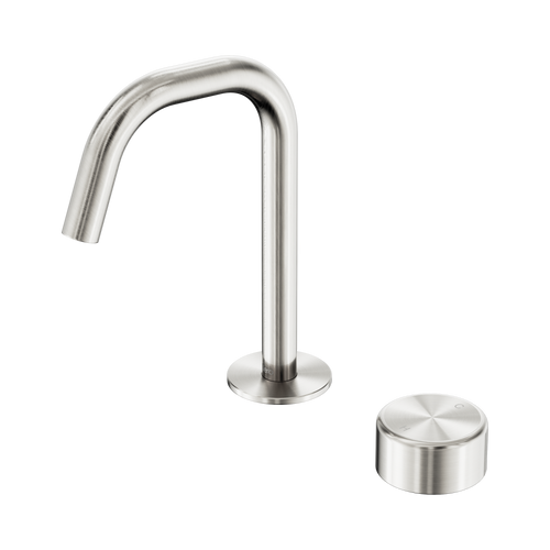 Serenity Progressive Basin Mixer Edge Spout with Metal Handle Brushed Nickel [309306]