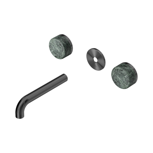 Serenity Wall Basin Set 160mm Spout with Verde Alpi Handle Trim Kit Only Gunmetal [311232]