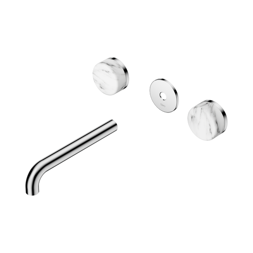 Serenity Wall Basin Set 185mm Spout with Arabescato Corchia Handle Trim Kit Only Chrome [311358]