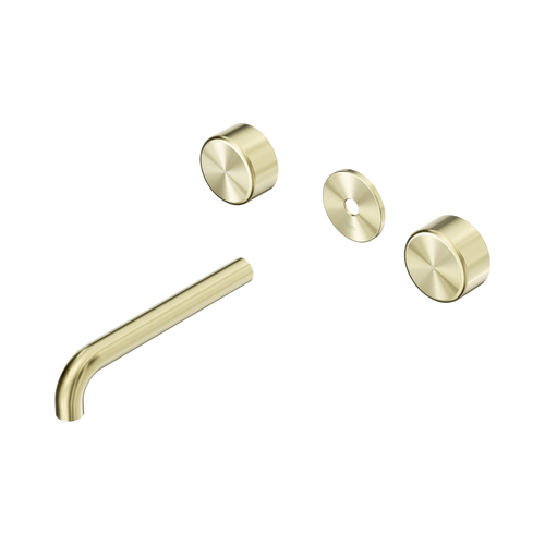 Serenity Wall Basin Set 185mm Spout with Metal Handle Trim Kit Only Brushed Gold [311323]
