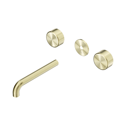 Serenity Wall Basin Set 185mm Spout with Metal Handle Trim Kit Only Brushed Gold [311323]
