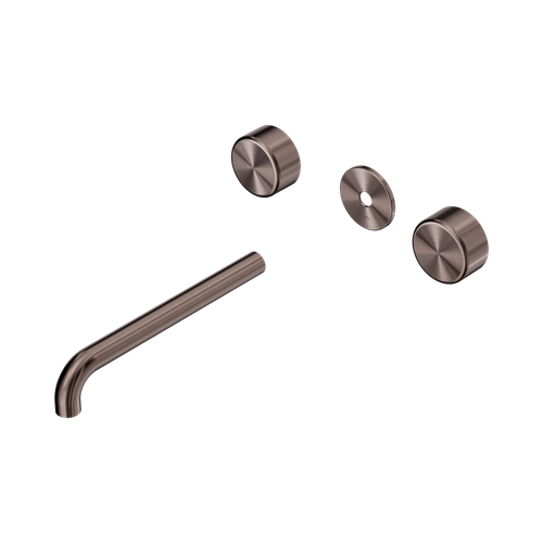 Serenity Wall Basin Set 220mm Spout with Metal Handle Trim Kit Only Brushed Bronze [311235]