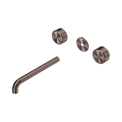 Serenity Wall Basin Set 220mm Spout with Metal Handle Trim Kit Only Brushed Bronze [311235]