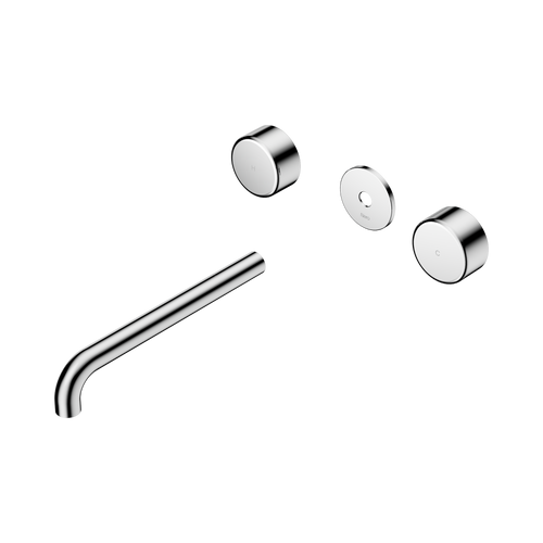 Serenity Wall Basin Set 220mm Spout with Metal Handle Trim Kit Only Chrome [311252]