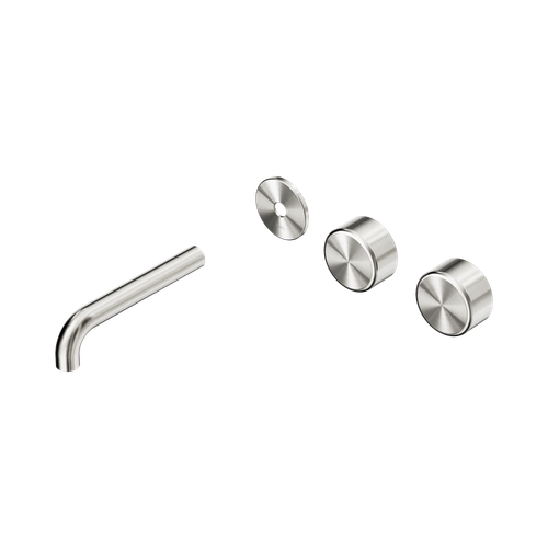 Serenity Wall Basin Set 160mm Offset spout with Metal Handle Trim Kit Only Brushed Nickel [311338]
