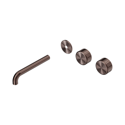 Serenity Wall Basin Set 185mm Offset spout with Metal Handle Trim Kit Only Brushed Bronze [311264]