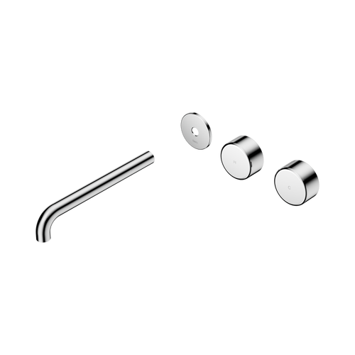 Serenity Wall Basin Set 220mm Offset spout with Metal Handle Trim Kit Only Chrome [311127]