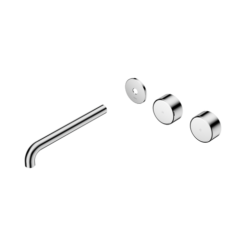 Serenity Wall Basin Set 220mm Offset spout with Metal Handle Trim Kit Only Chrome [311127]
