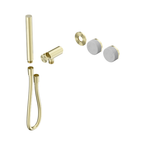 Serenity Progressive Shower System with Carrara Handle and Slim Shower Trim Kit Only Brushed Gold [311109]