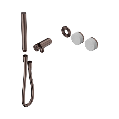 Serenity Progressive Shower System with Carrara Handle and Slim Shower Trim Kit Only Brushed Bronze [311224]