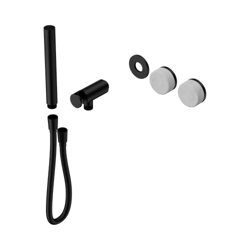 Serenity Progressive Shower System with Carrara Handle and Slim Shower Trim Kit Only Matte Black [311113]