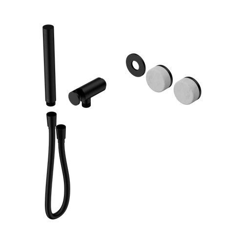 Serenity Progressive Shower System with Carrara Handle and Slim Shower Trim Kit Only Matte Black [311113]