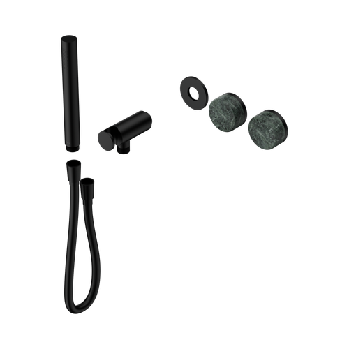 Serenity Progressive Shower System with Verde Alpi Handle and Slim Shower Trim Kit Only Matte Black [311073]