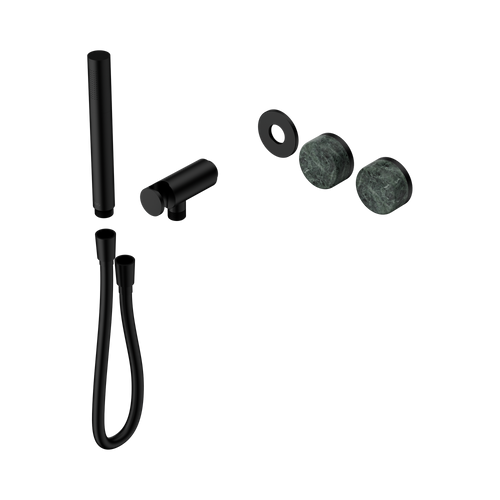 Serenity Progressive Shower System with Verde Alpi Handle and Slim Shower Trim Kit Only Matte Black [311073]