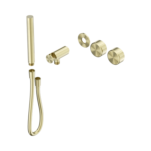 Serenity Progressive Shower System with Metal Handle and Slim Shower Trim Kit Only Brushed Gold [311119]