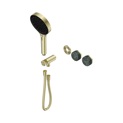 Serenity Progressive Shower System with Verde Alpi Handle and Serenity Hand Shower Trim Kit Only Brushed Gold [311309]