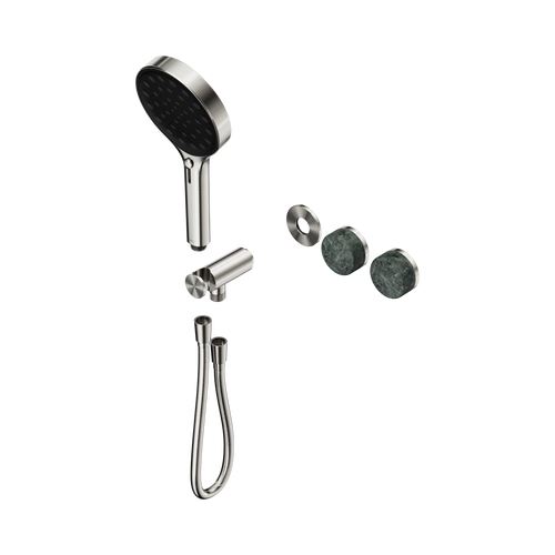 Serenity Progressive Shower System with Verde Alpi Handle and Serenity Hand Shower Trim Kit Only Brushed Nickel [311158]