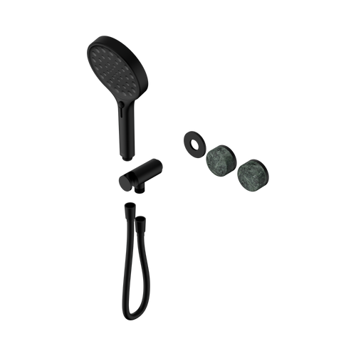 Serenity Progressive Shower System with Verde Alpi Handle and Serenity Hand Shower Trim Kit Only Matte Black [311123]