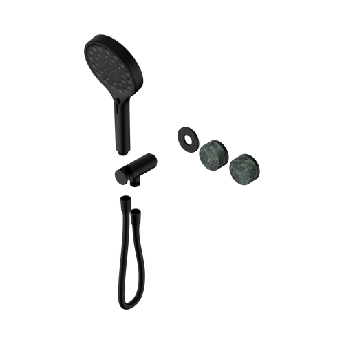 Serenity Progressive Shower System with Verde Alpi Handle and Serenity Hand Shower Trim Kit Only Matte Black [311123]
