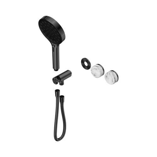 Serenity Progressive Shower System with Arabescato Corchia Handle and Serenity Hand Shower Trim Kit Only Gunmetal [311298]