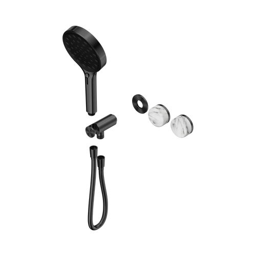 Serenity Progressive Shower System with Arabescato Corchia Handle and Serenity Hand Shower Trim Kit Only Gunmetal [311298]