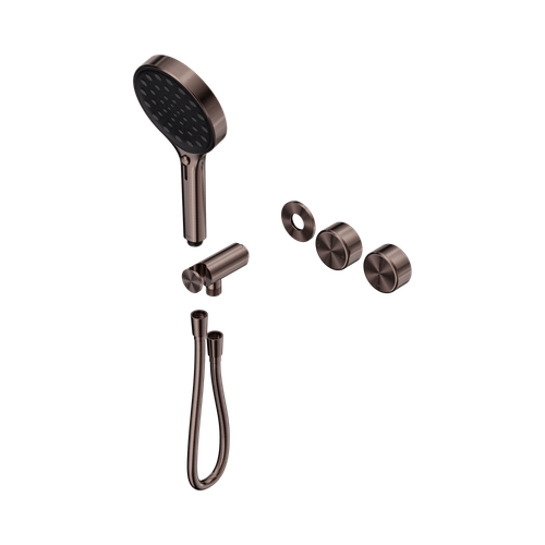 Serenity Progressive Shower System with Metal Handle and Serenity Hand Shower Trim Kit Only Brushed Bronze [311161]