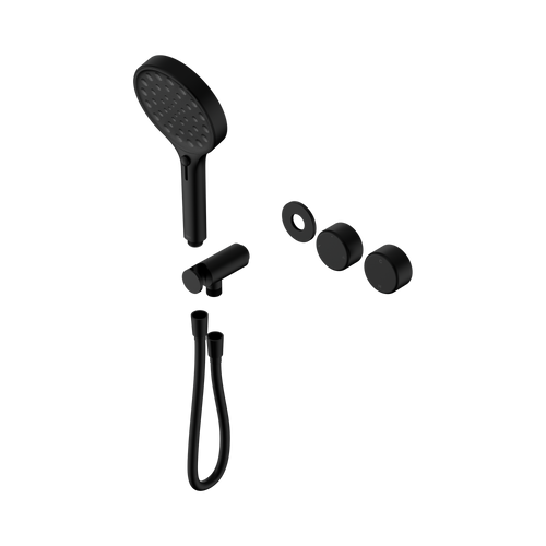 Serenity Progressive Shower System with Metal Handle and Serenity Hand Shower Trim Kit Only Matte Black [311201]