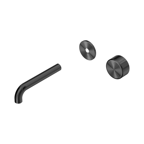 Serenity Progressive Wall Basin Mixer 160mm Spout with Metal Handle Trim Kit Only Gunmetal [311206]