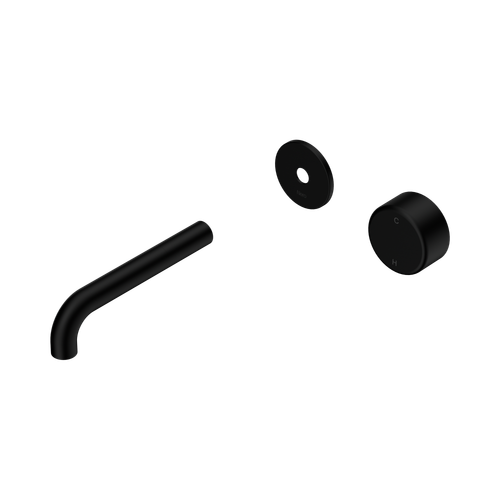 Serenity Progressive Wall Basin Mixer 160mm Spout with Metal Handle Trim Kit Only Matte Black [311125]