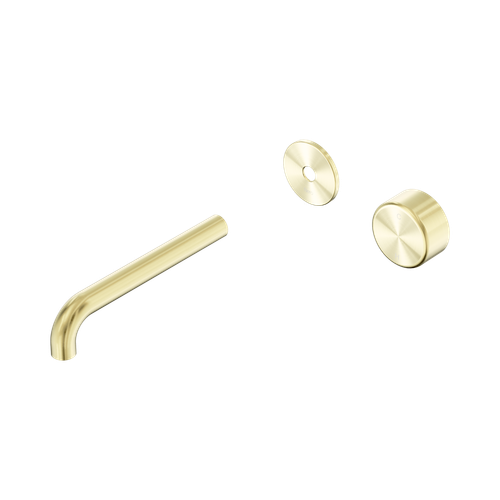 Serenity Progressive Wall Basin Mixer 185mm Spout with Metal Handle Trim Kit Only Brushed Gold [311095]