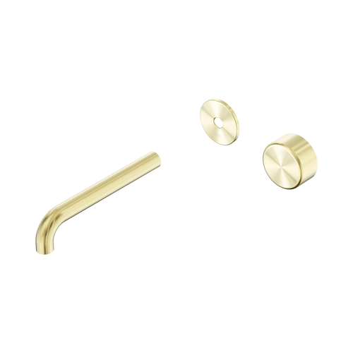 Serenity Progressive Wall Basin Mixer 185mm Spout with Metal Handle Trim Kit Only Brushed Gold [311095]