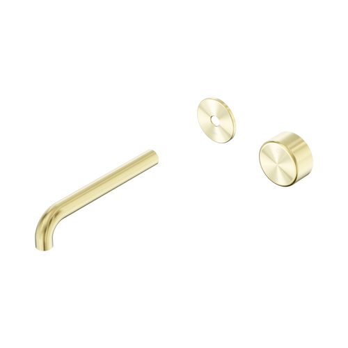 Serenity Progressive Wall Basin Mixer 185mm Spout with Metal Handle Trim Kit Only Brushed Gold [311095]