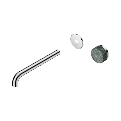 Serenity Progressive Wall Basin Mixer 220mm Spout with Verde Alpi Handle Trim Kit Only Chrome [311086]