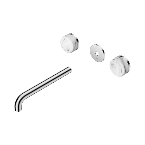 Serenity Wall Basin Set 220mm Spout with Arabescato Corchia Handle Trim Kit Only Chrome [311457]