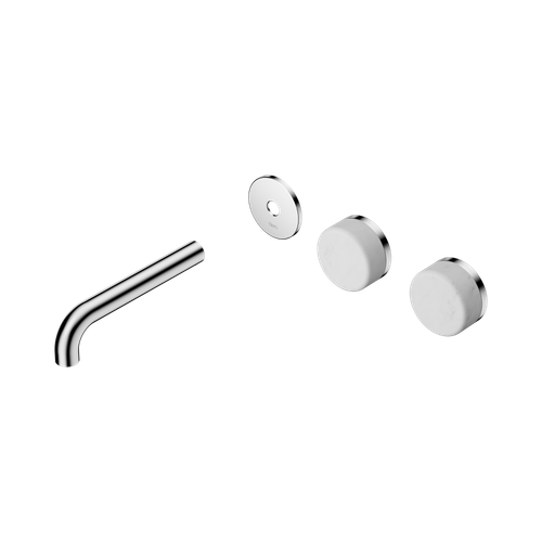 Serenity Wall Basin Set 160mm Offset spout with Carrara Handle Trim Kit Only Chrome [311422]