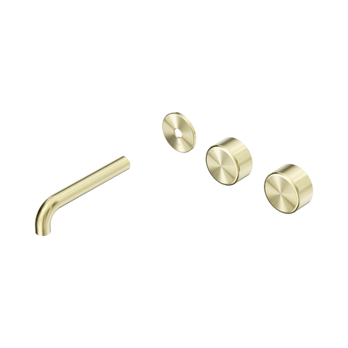 Serenity Wall Basin Set 160mm Offset spout with Metal Handle Trim Kit Only Brushed Gold [311427]