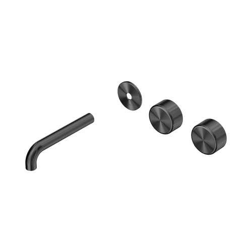 Serenity Wall Basin Set 160mm Offset spout with Metal Handle Trim Kit Only Gunmetal [311402]