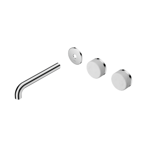 Serenity Wall Basin Set 185mm Offset spout with Carrara Handle Trim Kit Only Chrome [311499]