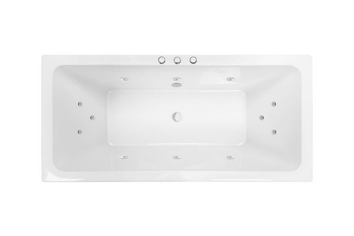 Carina Santai 12-Jet Spa Bath 1675mm White [128333]
