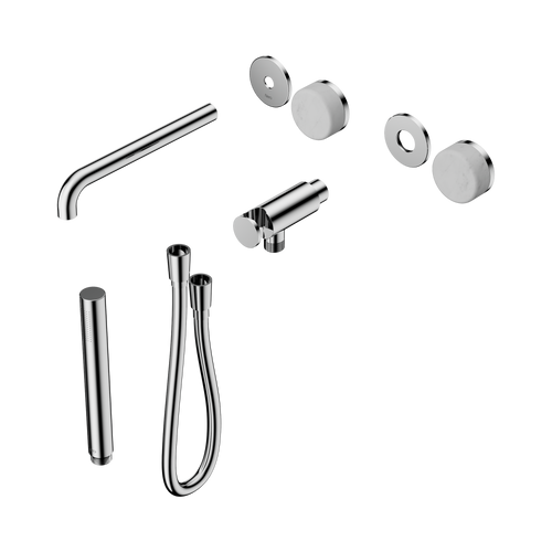 Serenity Progressive Shower System with Spout with Carrara Handle and Slim Shower Trim Kit Only Chrome [311419]