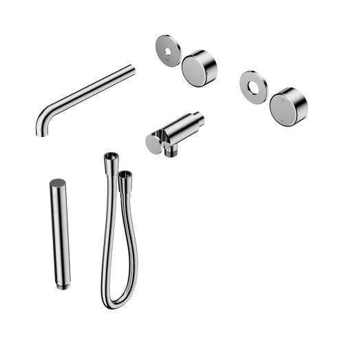 Serenity Progressive Shower System with Spout with Metal Handle and Slim Shower Trim Kit Only Chrome [311445]