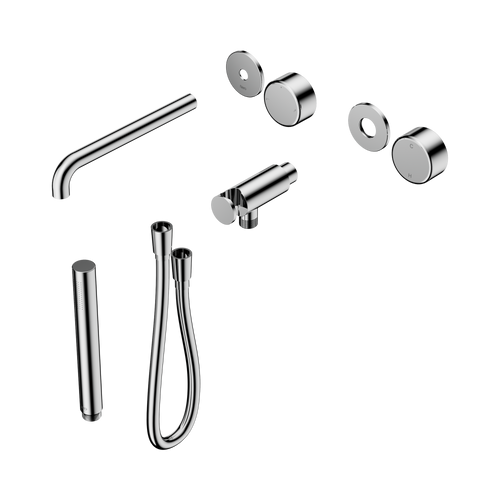 Serenity Progressive Shower System with Spout with Metal Handle and Slim Shower Trim Kit Only Chrome [311445]