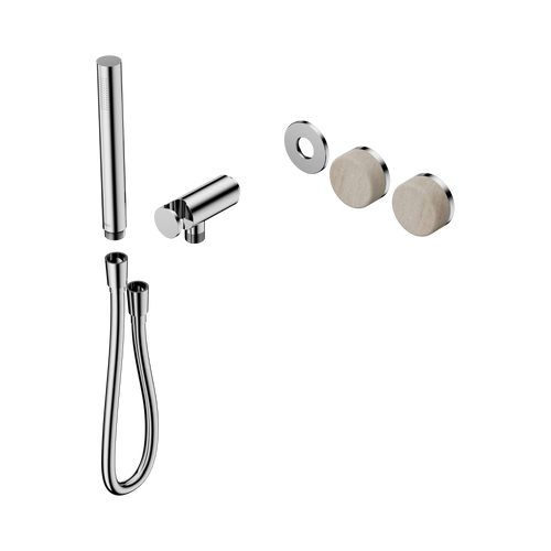 Serenity Progressive Shower System with Rome Travertine Handle and Slim Shower Trim Kit Only Chrome [311423]