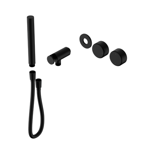 Serenity Progressive Shower System with Metal Handle and Slim Shower Trim Kit Only Matte Black [311433]