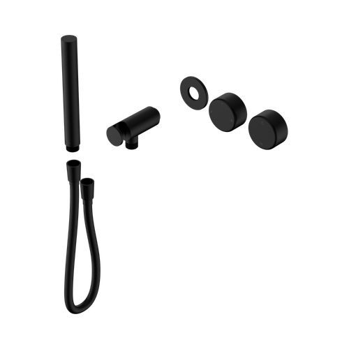Serenity Progressive Shower System with Metal Handle and Slim Shower Trim Kit Only Matte Black [311433]