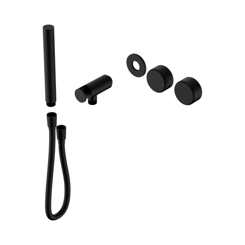 Serenity Progressive Shower System with Metal Handle and Slim Shower Trim Kit Only Matte Black [311433]