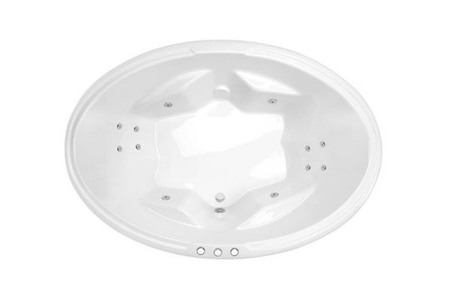 Duo Island Santai 12-Jet Spa Bath 1850mm White [128339]