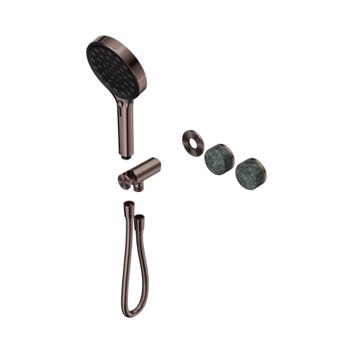 Serenity Progressive Shower System with Verde Alpi Handle and Serenity Hand Shower Trim Kit Only Brushed Bronze [311392]