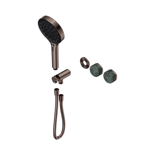 Serenity Progressive Shower System with Verde Alpi Handle and Serenity Hand Shower Trim Kit Only Brushed Bronze [311392]